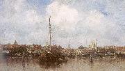 Maris, Jacob Dutch Town on the Edge of the Sea oil painting